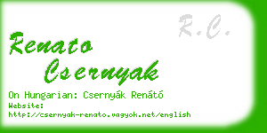 renato csernyak business card